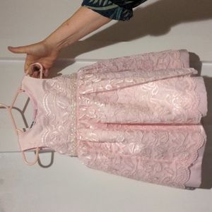 18 Month Pink Lace Holiday Dress